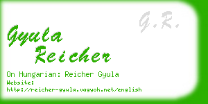 gyula reicher business card